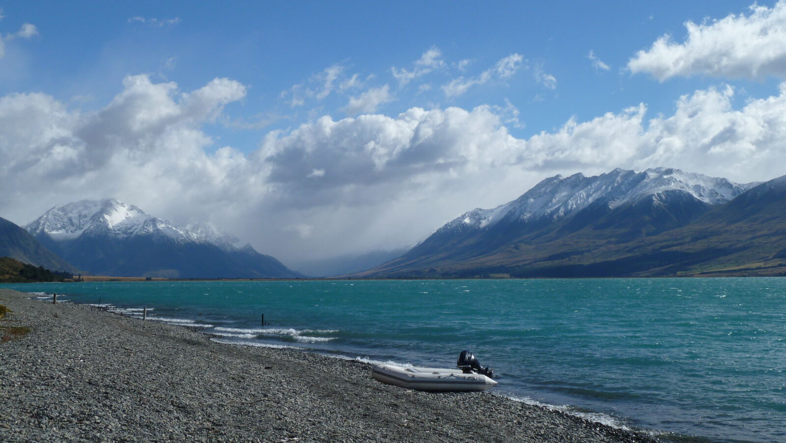 Neuschnee, Lake Ohau.
