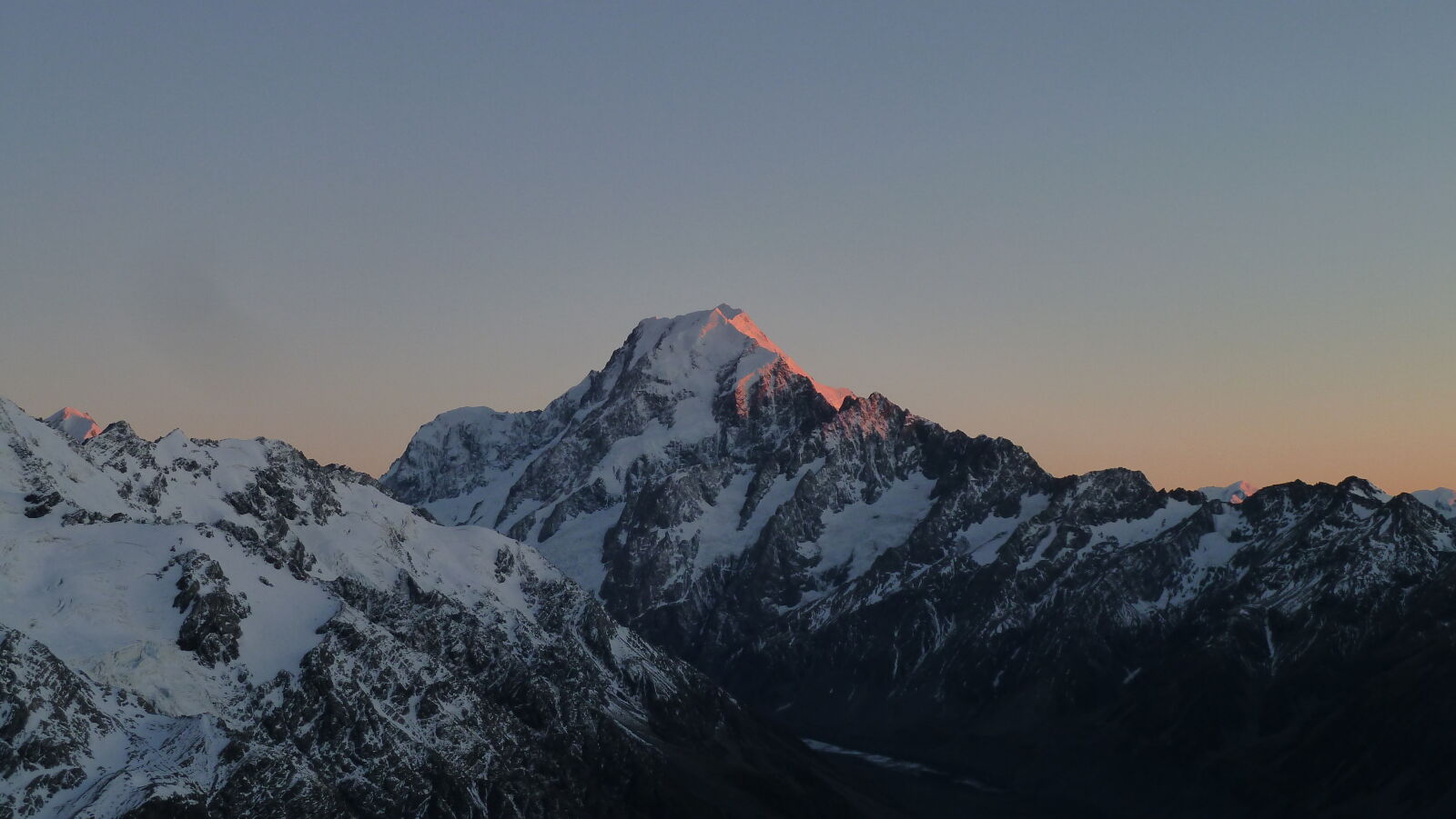 Sonnenaufgang; Mueller Hut Route, Tag 2.