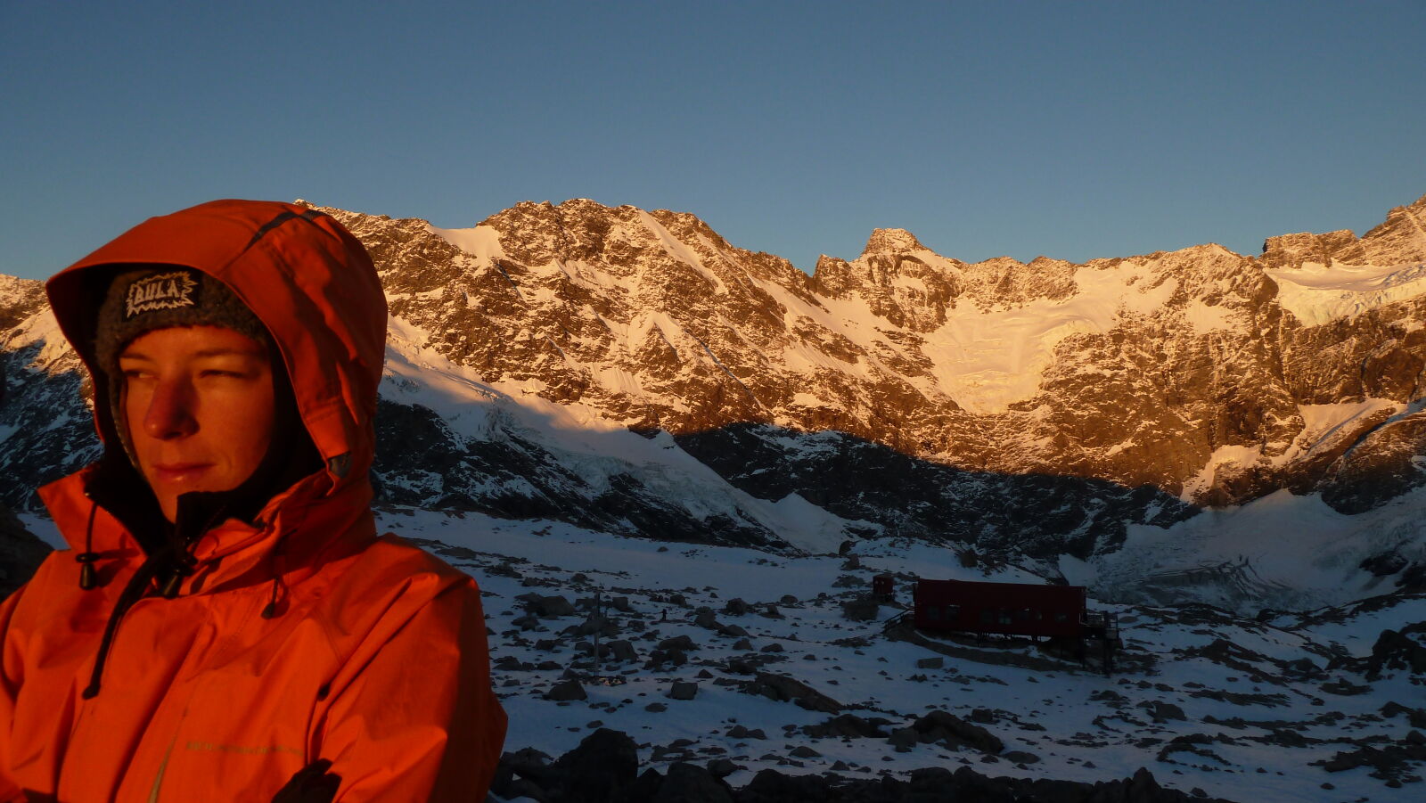 Sonnenaufgang; Mueller Hut Route, Tag 2.