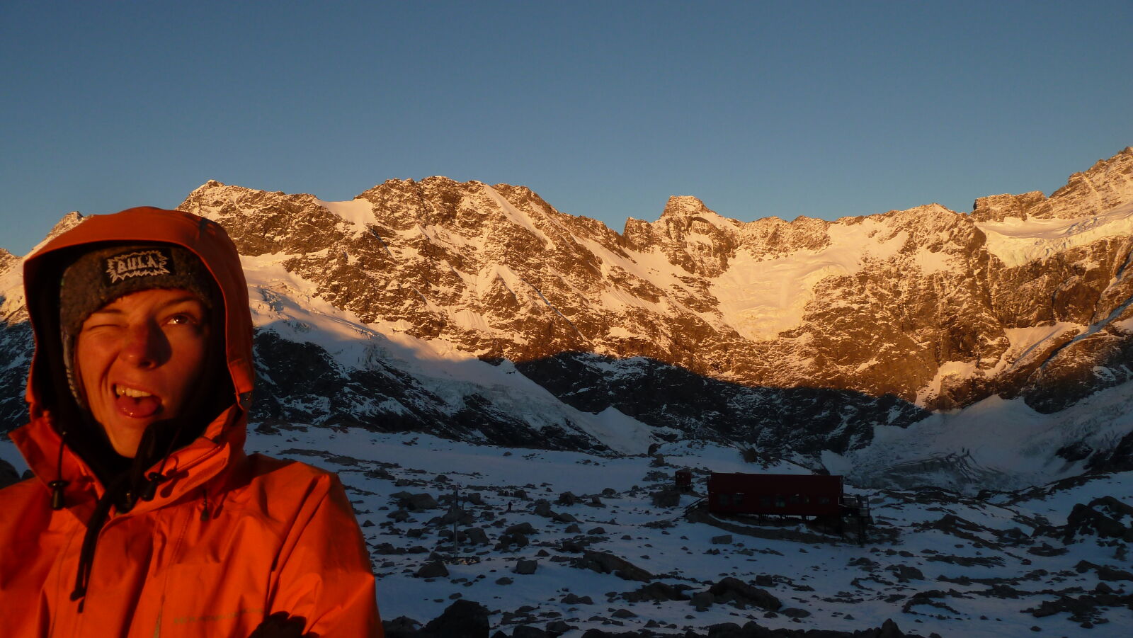 Sonnenaufgang; Mueller Hut Route, Tag 2.