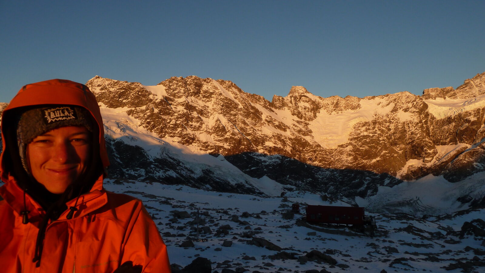Sonnenaufgang; Mueller Hut Route, Tag 2.