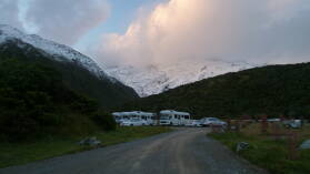 White Horse Hill Campground, abends.