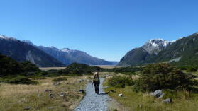 Mueller Hut Route, Tag 1.