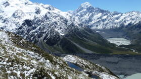 Sealy Tarns, Mount Cook, Hooker Lake; Mueller Hut Route, Tag 1.
