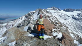 Auf dem Weg zum Gipfel des Mt. Ollivier; Mueller Hut Route, Tag 1.