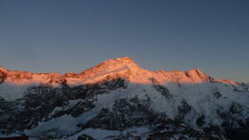 Sonnenaufgang; Mueller Hut Route, Tag 2.