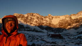 Sonnenaufgang; Mueller Hut Route, Tag 2.