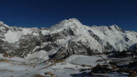 Lawine am Mount Sefton; Mueller Hut Route, Tag 2.