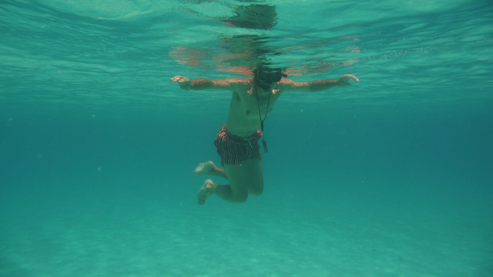 Thomas / SY Frigga vor Sandy Island, Carriacou.
