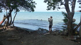 Thomas / SY Frigga in der Bootswerft von Windward, Carriacou.