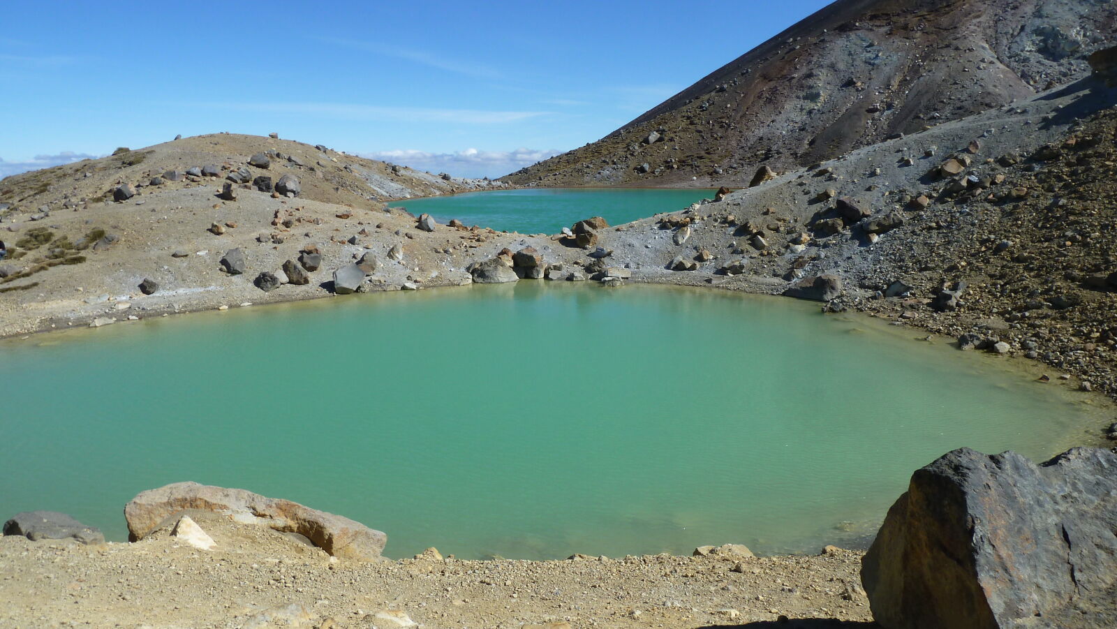 Emerald Lakes; Tongariro Northern Circuit, Tag 1.