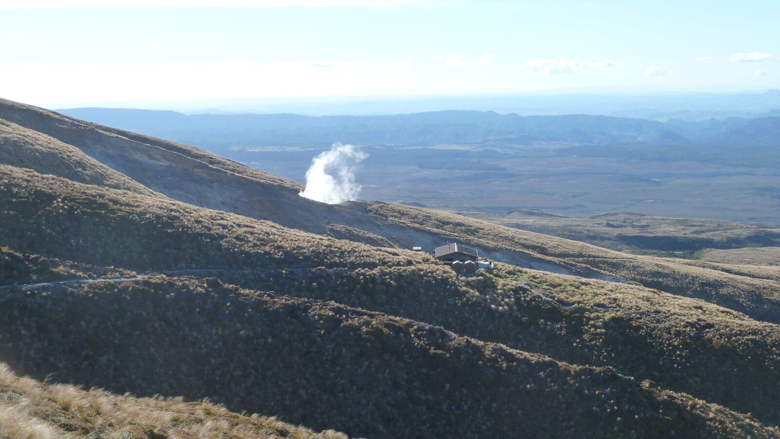 Ketetahi Hut und heiße Quelle; Tongariro Northern Circuit, Tag 1.