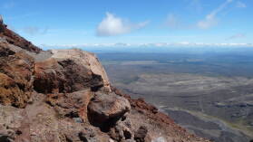 Aufstieg auf den Mt. Ngauruhoe (2287 m); Tongariro Northern Circuit, Tag 1.