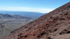 Aufstieg auf den Mt. Ngauruhoe (2287 m); Tongariro Northern Circuit, Tag 1.