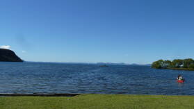 Campingplatz in Motuoapa am Lake Taupo.
