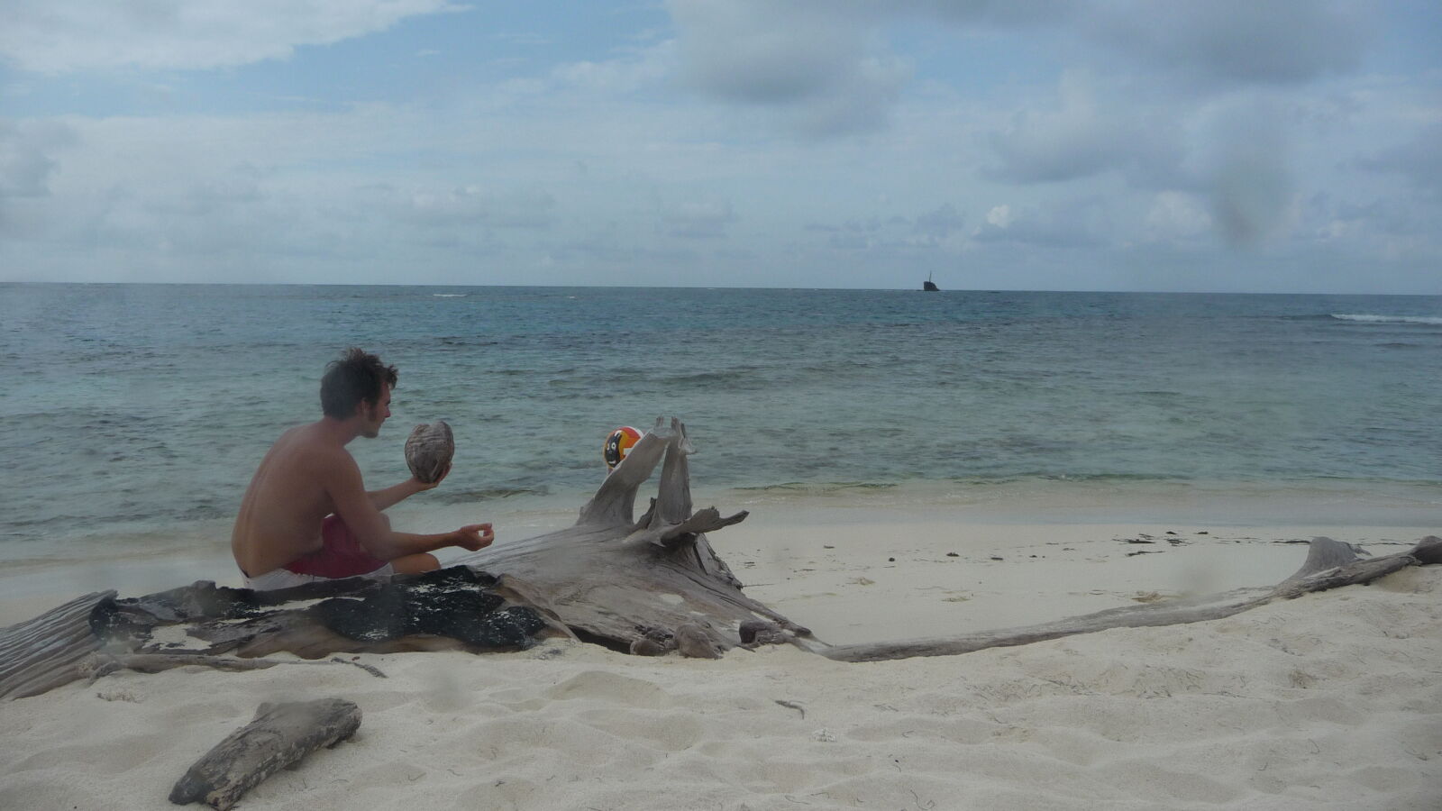 Männergespräch auf Warsobguadup, Coco Bandero Cays.