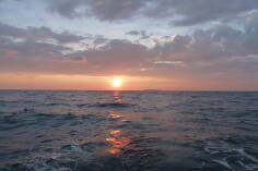 Sonnenuntergang neben Isla del Cano.