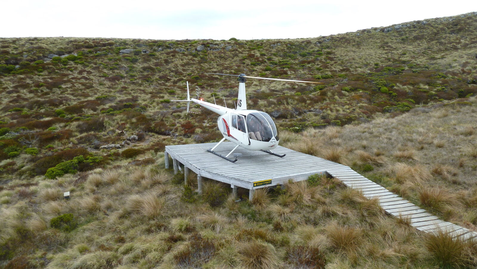Luxmore Hut Helikopterlandeplatz, Kepler Track, Tag 1.