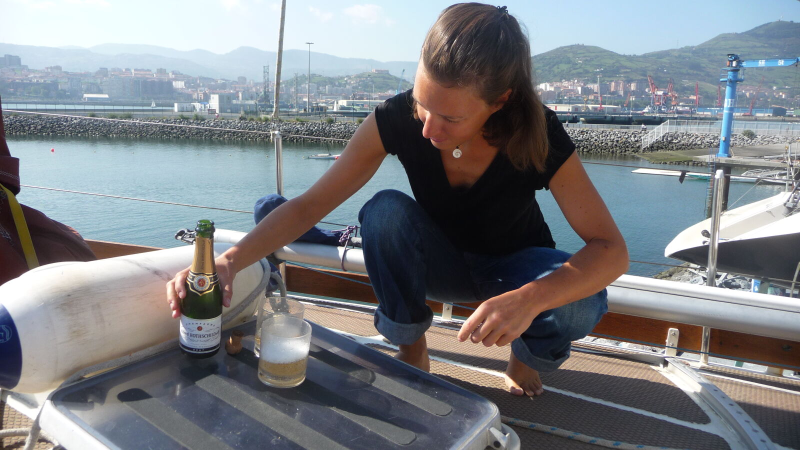 Sonjas Sponsion - natÃ¼rlich mit franzÃ¶sischem Champagner.