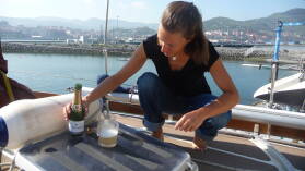 Sonjas Sponsion - natÃ¼rlich mit franzÃ¶sischem Champagner.