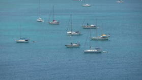 Ankerplatz vor St. George / Grenada.