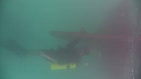 Unterwasserschiff reinigen nach 2 1/2 Wochen Cartagena.