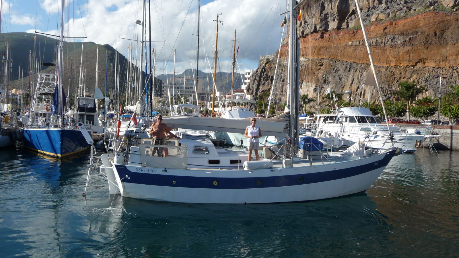 Unser Schwesternschiff, die Ebbtide 36 'Cheal'.
