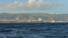 Abfahrt von Santa Cruz, Teneriffa.