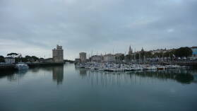 Stadthafen von La Rochelle bei Hochwasser