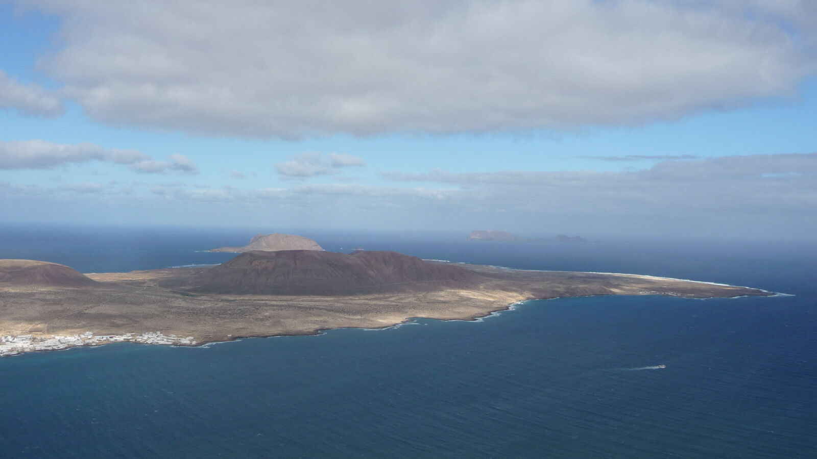 Blick auf Graciosa vom Mirador del Rio.