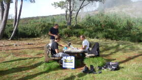 Picknick unterhalb des Pico do Arieiro.