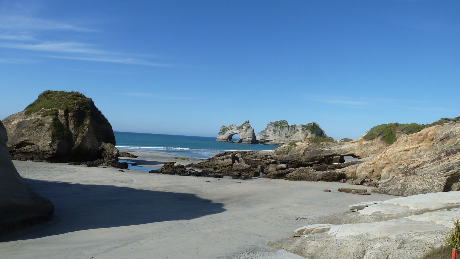 Wharariki Beach.