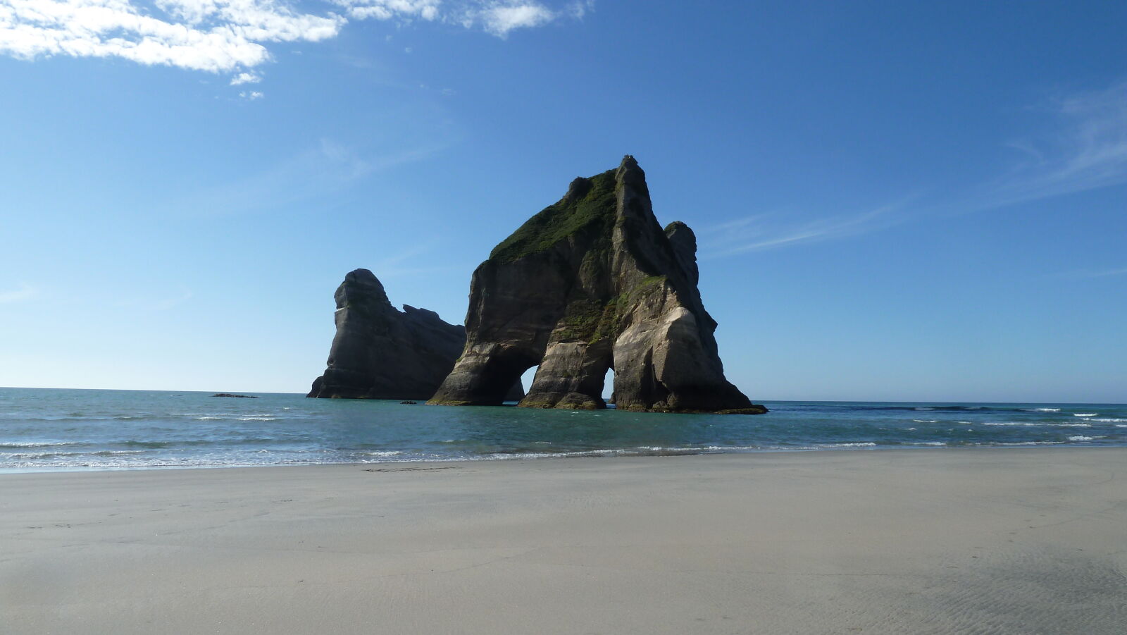 Wharariki Beach.