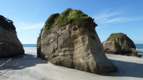 Wharariki Beach.