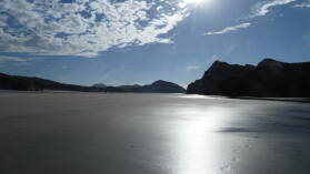 Wharariki Beach.