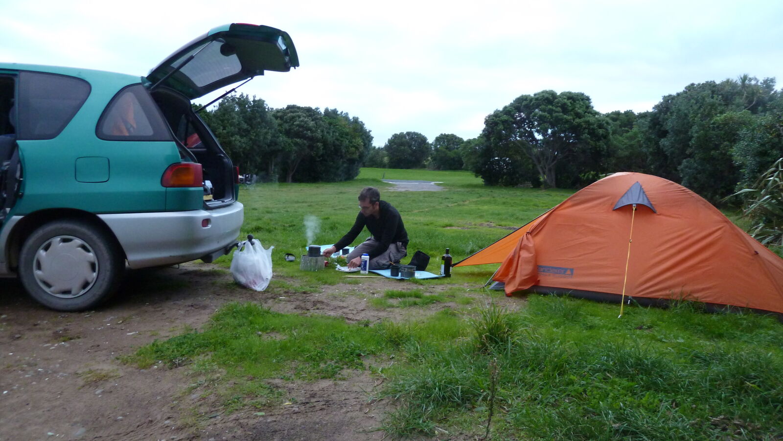 Camping.