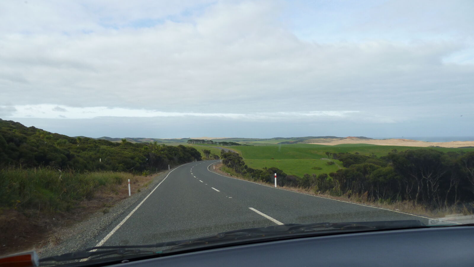 Atypische Straße in Neuseeland.