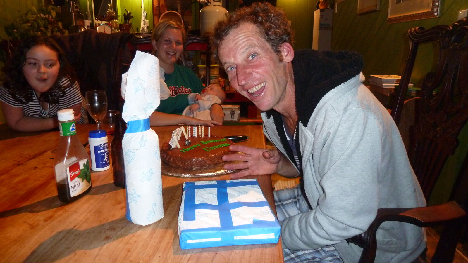 Darrens Geburtstag, mit Pork Roast, auf Piano Hill.