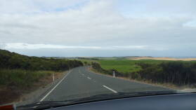 Atypische Straße in Neuseeland.