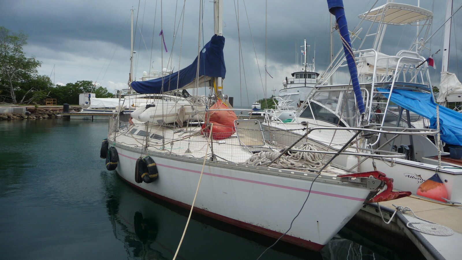 SY Mirail in Shelter Bay Marina.