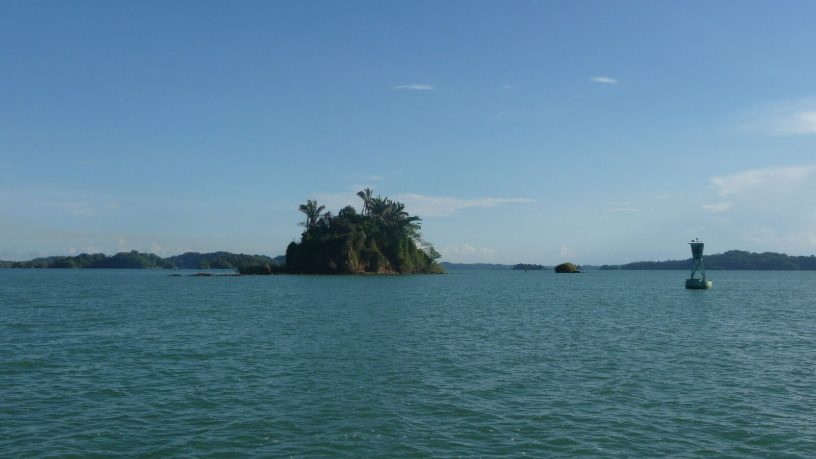 Auf dem Weg durch den Gatun Lake.