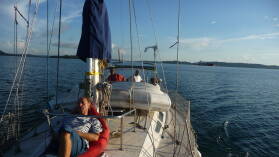 Auf dem Weg durch den Gatun Lake.