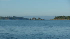 Auf dem Weg durch den Gatun Lake.