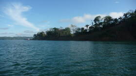 Auf dem Weg durch den Gatun Lake.