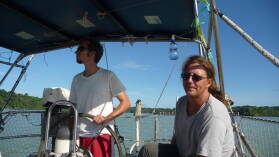 Auf dem Weg durch den Gatun Lake.