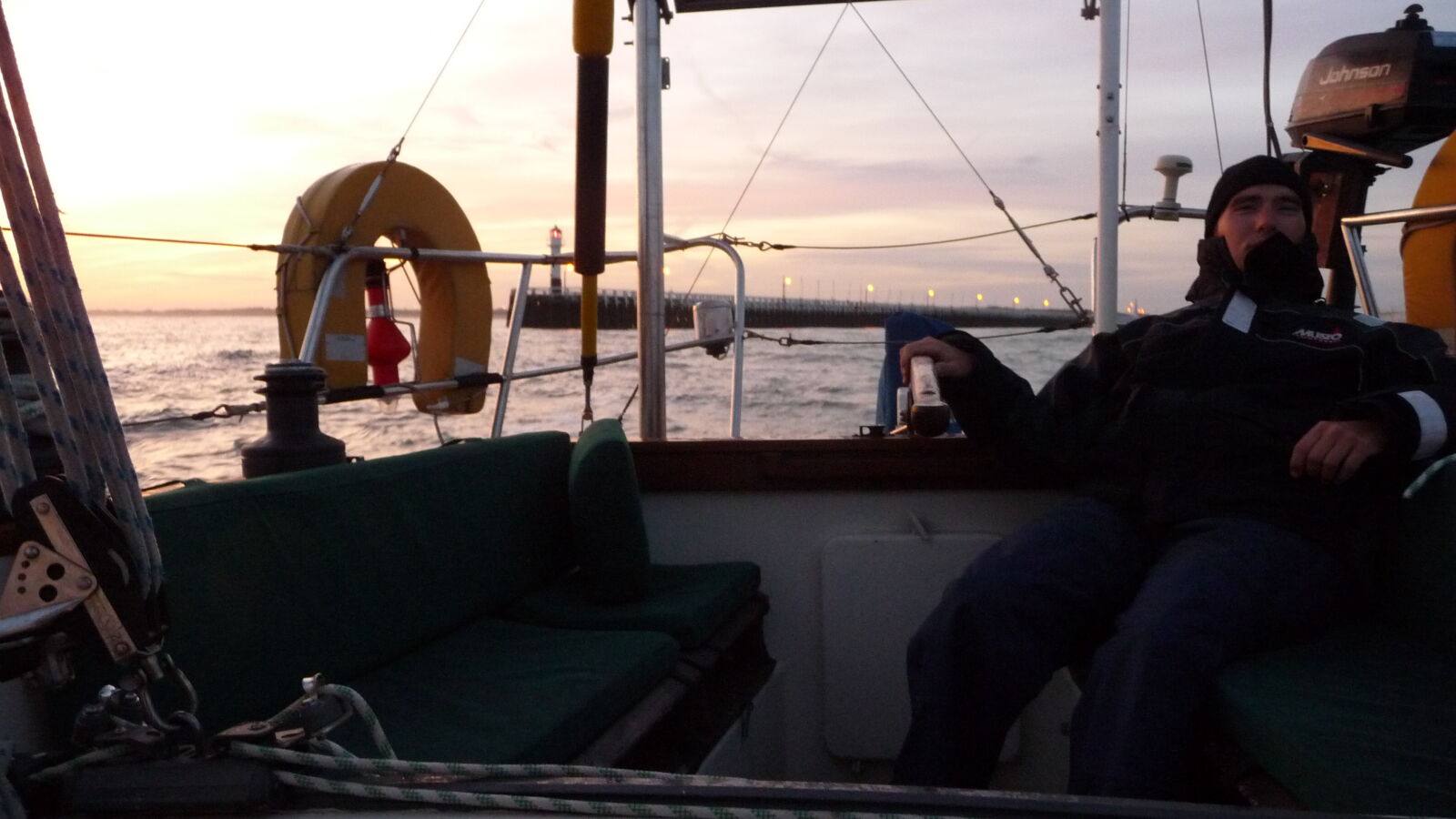 Auslaufen aus Nieuwpoort im Morgengrauen