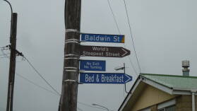 Baldwin Street - World's Steepest Street, Dunedin.