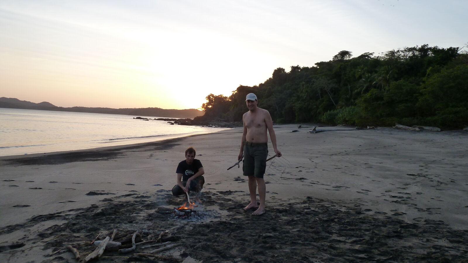 Grillen auf Isla Canas, Las Perlas.