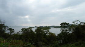Blick von Isla Boca Grande auf Rio Tuira, Darien.