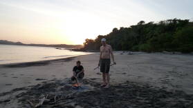 Grillen auf Isla Canas, Las Perlas.